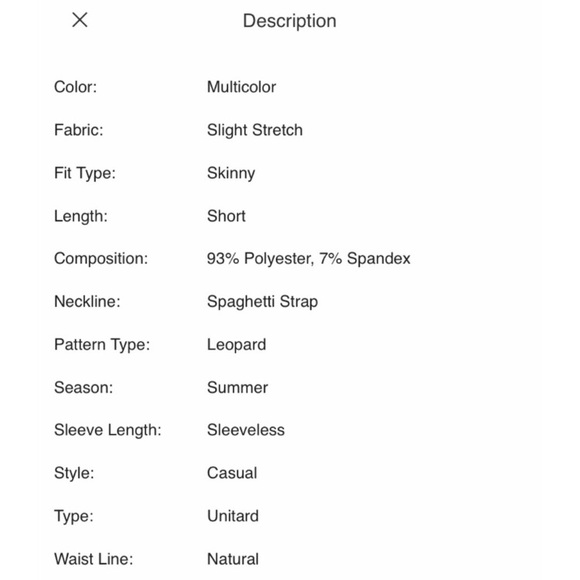 SPAGHETTI STRAP LEOPARD ROMPER - Picture 8 of 9